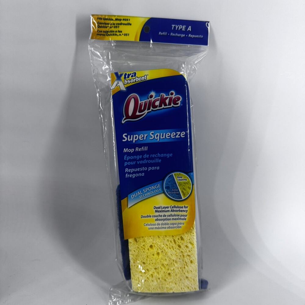 Quickie Super Squeeze Mop Refill Sponge Type A for Mop #051 Discontinued